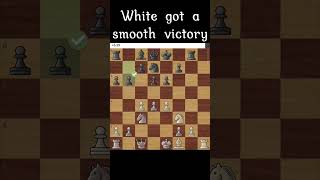 white got a smooth victory chess shorts [upl. by Elleynod]