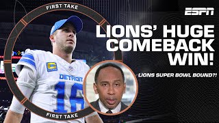 Stephen A BELIEVES the Lions CAN WIN the Super Bowl after COMEBACK win vs Texans 😳🔥  First Take [upl. by Xavier317]