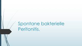 Spontane bakterielle Peritonitis [upl. by Narcis]