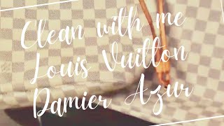 HOW TO CLEAN LOUIS VUITTON DAMIER AZUR CANVAS IN 3 EASY amp FAST STEPS  DEMO IN REAL TIME [upl. by Deana218]