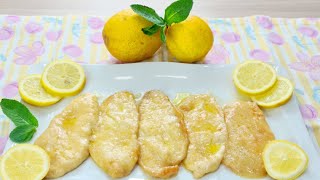 SCALOPPINE DI POLLO AL LIMONE  2 RICETTE BONUS CON IL POLLO  RICETTE FACILI  Franceska Chef [upl. by Notlew261]