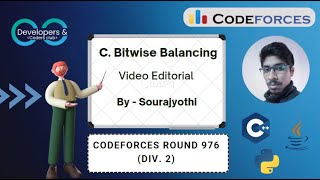 C Bitwise Balancing  Codeforces Round 976 Div 2  Codeforces  DCC NITA [upl. by Enneirdna]