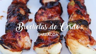 ✅ Irresistibles brochetas de cerdo barbacoa  BBQ 🔥 [upl. by Warwick798]