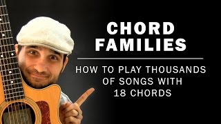 Chord Families  How To Play Thousands Of Songs With 18 Chords  Beginner Guitar Lesson [upl. by Anawyt640]