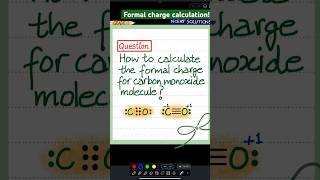 How to calculate formal charge for CO moleculedubai chemistry electron india covalent iit uk [upl. by Jordan]