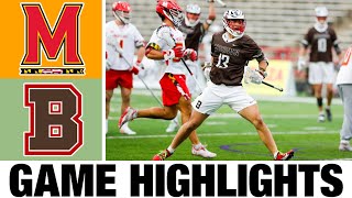 7 Maryland vs Brown Lacrosse Highlights  2024 College Lacrosse  NCAA Lacrosse [upl. by Ardnad]