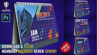 Download Disini  Desain Kalender Meja 2022 Coreldraw Dan Photoshop Terbaru [upl. by Valaree439]