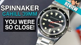 IT HAS POTENTIAL  Spinnaker Cahill 39mm Diver Watch  Review [upl. by Winifred]