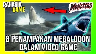 8 Penampakan Megalodon Dalam Video Game  Monster Hiu Dari Zaman Dinosaurus [upl. by Ahsatniuq]