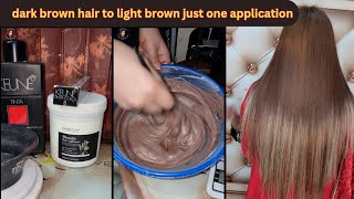 Dark Brown To Beautiful Caramel Brown Hair Colour Shade  Lashes Beauty Parlour [upl. by Flore624]