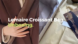 subLemaire Croissant Bag Unboxing 2021  新包开箱 Lemaire官网限定色  Birthday Gift Unboxing  emmadaily [upl. by Nyladnar851]