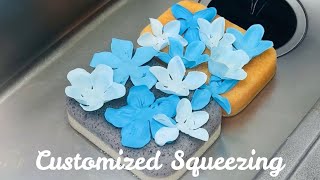 ASMR Sponge 603Customized Squeezing  Grout  Pinesol  Blue  Sink [upl. by Raynor]