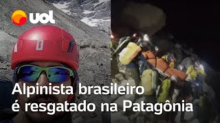 Alpinista brasileiro é resgatado após se acidentar em montanha na Argentina vídeo mostra resgate [upl. by Adur766]