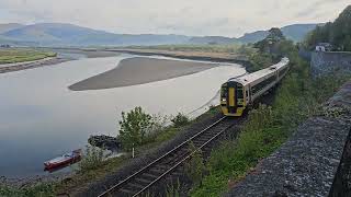 Class 158 at Glandyfi with 805am from Machynlleth to Aberystwyth this morning 🌄 [upl. by Carlile240]