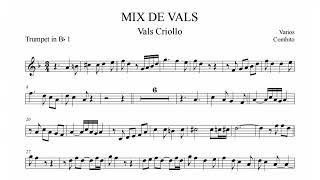 mix de vals criollos partitura trompeta 🎺 banda [upl. by Camala]