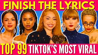 FINISH THE LYRICS  Most Popular Viral TikTok Songs EVER📀MEGA CHALLENGE📢🎶♾️  2024 4 [upl. by Richmond]