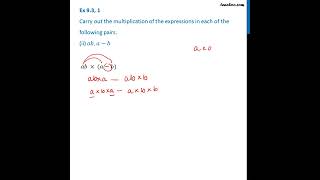 Ex 83 1 ii  Carry out the multiplication of the expressions  Teachoo [upl. by Aanas290]