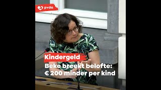 Kinderbijslag minister Beke breekt belofte [upl. by Noami]