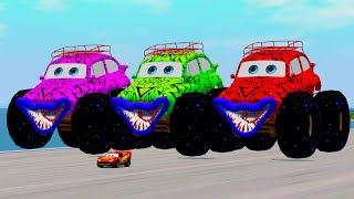 Lightning McQueen’s Epic Escape from Thunder Mutants ⚡️🚗💨  BeamNGDrive Madness [upl. by Eurydice]