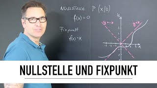 Wie berechne ich die Nullstelle und den Fixpunkt einer Funktion 1 amp 2 Mediane  Reelle Funktionen [upl. by Llet]