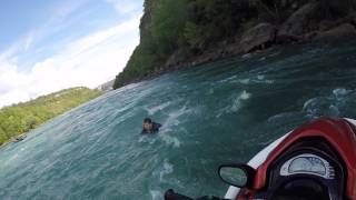 GUY FALLS OFF JETSKI IN NIAGARA FALLS RAPIDS [upl. by Nurat]