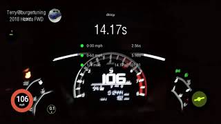 2018 Honda Civic Sport CVT w JB4 Map2 Quarter Mile Test Run [upl. by Aicirtal947]