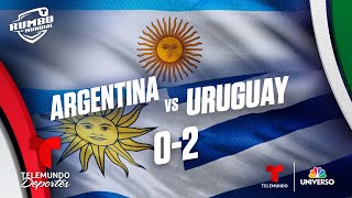 Highlights y goles Argentina vs Uruguay 02  Telemundo Deportes [upl. by Ariet]