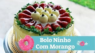 🔴 Bolo Ninho Com Morango  Como Fazer Passo a Passo e Simples Bolo Ninho Com Morango [upl. by Neomah]