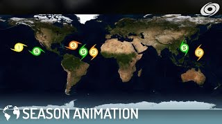 2018 Worldwide Cyclone Season Animation [upl. by Nisen]