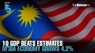 EVENING 5 Malaysia’s 1Q GDP beats estimates grows 42 [upl. by Wittenburg597]