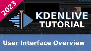 Basic User Interface Overview  2023 Kdenlive Tutorial [upl. by Fisa]