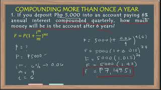 COMPOUND INTEREST Compounding More Than Once a Year  RYANS BOARD [upl. by Mikel]