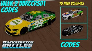 BBRCCRSD1 Week 2 Car Codes Roblox Backstretch Battles [upl. by Skantze]