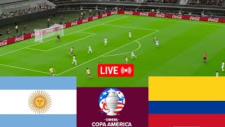 LIVE Argentina vs Colombia 2024 Copa America Final Full Match  video game simulation [upl. by Ern]