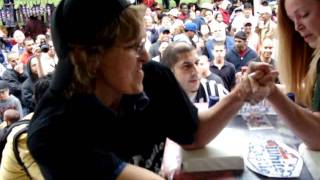 Amazing womens arm wrestling match Tuff Ladies dont give up untill spent [upl. by Latif825]