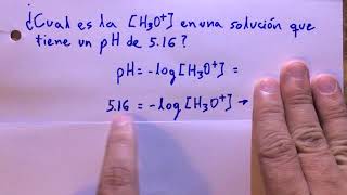 Calcular la concentracion de Acido a partir del pH [upl. by Marta868]