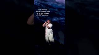 Lewis Capaldi Struggles His Tourettes Live On Stage Fans Help Finishing The Song [upl. by Anthea]