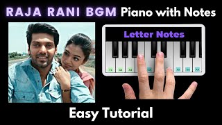 Raja Rani BGM Piano Tutorial with Notes  GV Prakash  Aarya  Nazriya  2022 [upl. by Sihon]