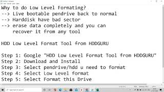 How to do Low Level Formatting [upl. by Airual89]