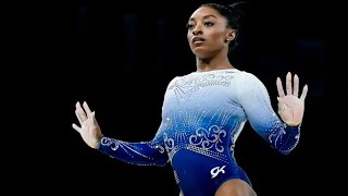 Simone Biles Shines in Stunning SwarovskiCrystal Leotards at 2024 Olympics [upl. by Kenn42]