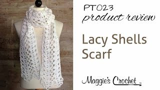 Lacy Shells Scarf Crochet Pattern Product Review PT023 [upl. by Poree]