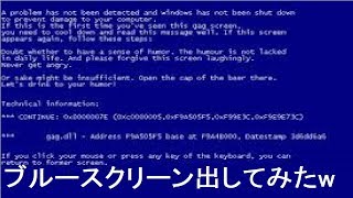 プログラミングでブルースクリーンを出してみた [upl. by Attenyt]