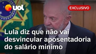 Lula diz que não desvinculará aposentadoria do salário mínimo e diz Quero que empresário lucre [upl. by Nayt]