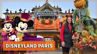 Disneyland Paris  Halloween Decorations Exploring the Castle amp Shops  The Most Beautiful Park [upl. by Attolrahc917]