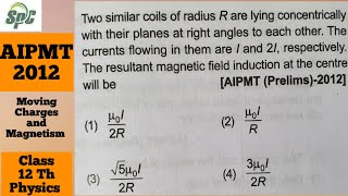 Two similar coils of radius R are lying concentrically with their planes at right angles to each oth [upl. by Zaslow460]