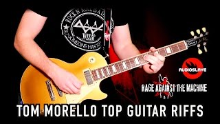 Top 10 Guitar Riffs Tom Morello  RATM I WITH TABS [upl. by Viola]