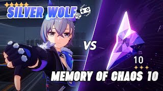 E0 Silver Wolf Bullies Memory of Chaos 10 Showcase No Healer Honkai Star Rail [upl. by Abram]