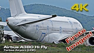 Airbus A380 Hifly 4K Firsts Images Tarbes [upl. by Olav]