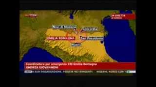 SKY TG24  Terremoto in Emilia Nuova forte scossa [upl. by Elna301]