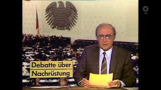 Nachrüstungsdebatte im Bundestag Tagesschau 22111983 [upl. by Nosnor]